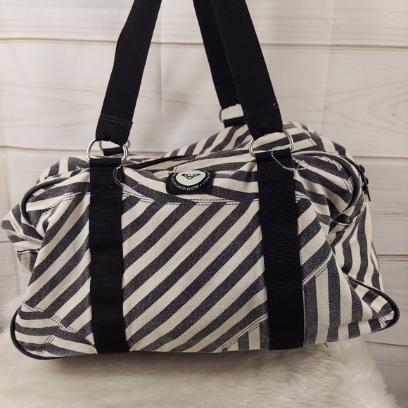 Roxy canvas striped duffle bag - Picture 8 of 11